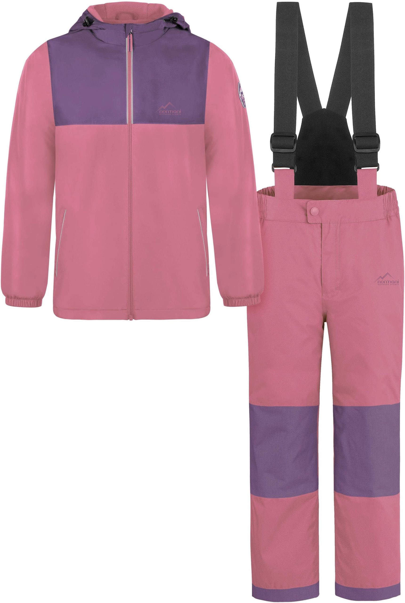 normani Kinder Winterset - Wasserdichte Ski Winterhose mit Brachens und Winterjacke Schneeanzug Ski Set