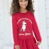 KIDSWORLD Jerseykleid Einhorn festliche Anlässe, kniefreie Länge, aus Baumwolmischung