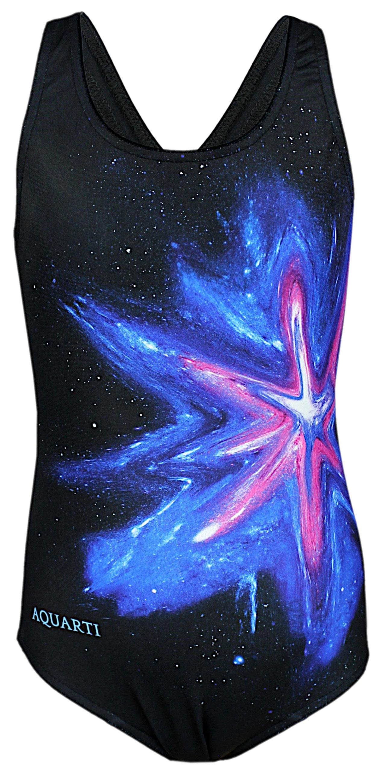 Aquarti Girl's Chlorine Resistant Swimsuit - Muscleback Design