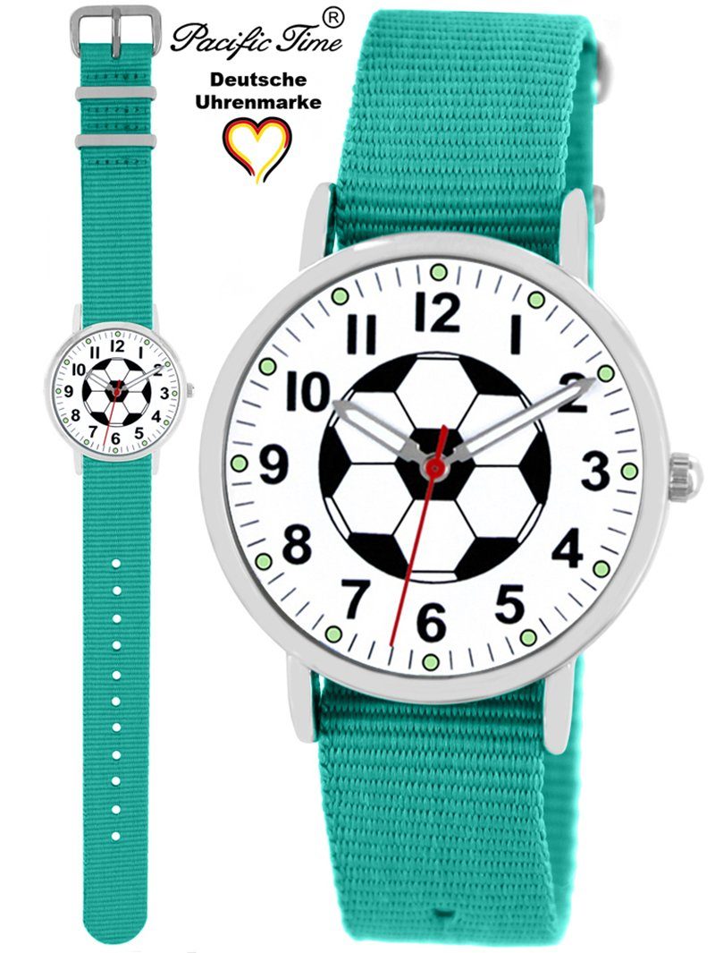 Pacific Time Quarzuhr Kinder Armbanduhr Fußball Wechselarmband, Mix und Match Design