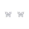 ROUGEMONT Schmetterling OhrstecKer aus 925 Sterling Silber mit Moissanit-Diamanten