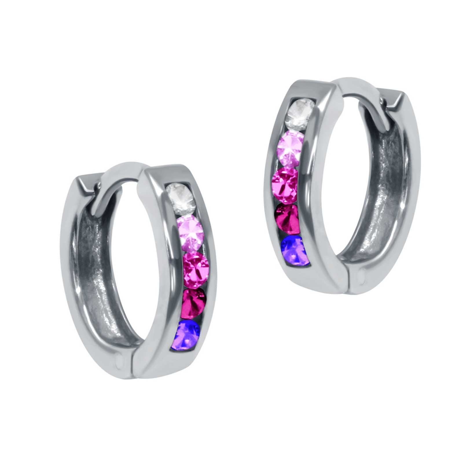 schmuck23 Klappcreolen Ohrringe Creolen 925 Silber Damen Kinder Mädchen