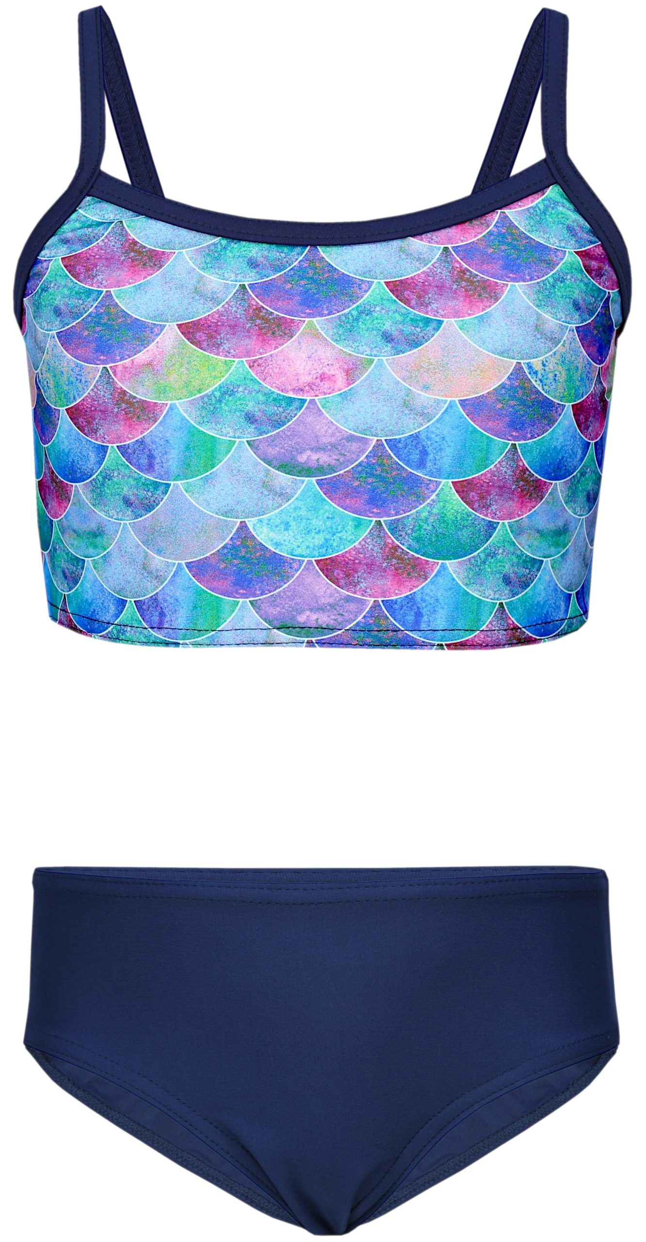 Aquarti Girls' Bikini Set - Mermaid or Stripe Design