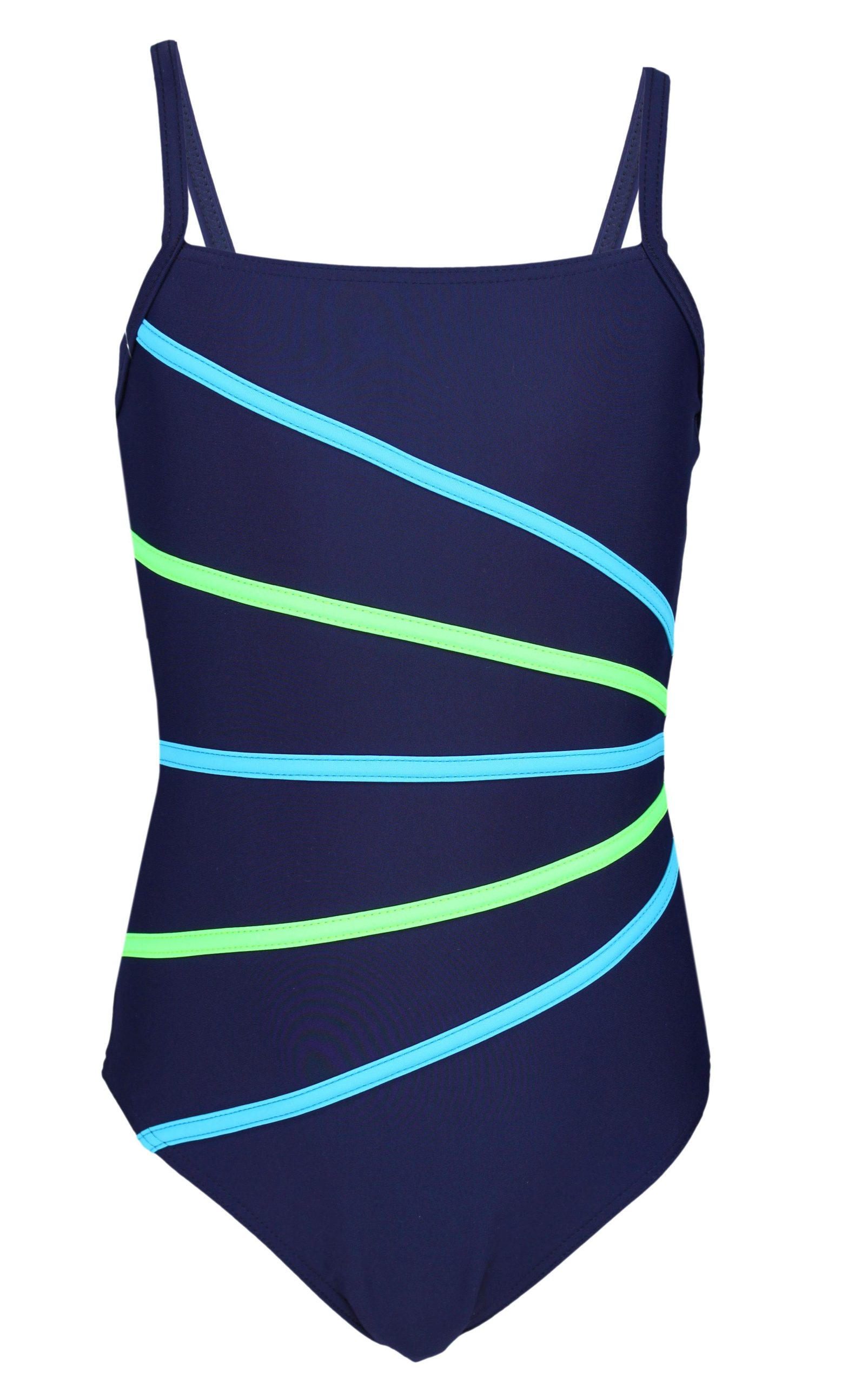 Aquarti Girls' Swimsuit: Striped Spaghetti Strap Design | Official Outlet