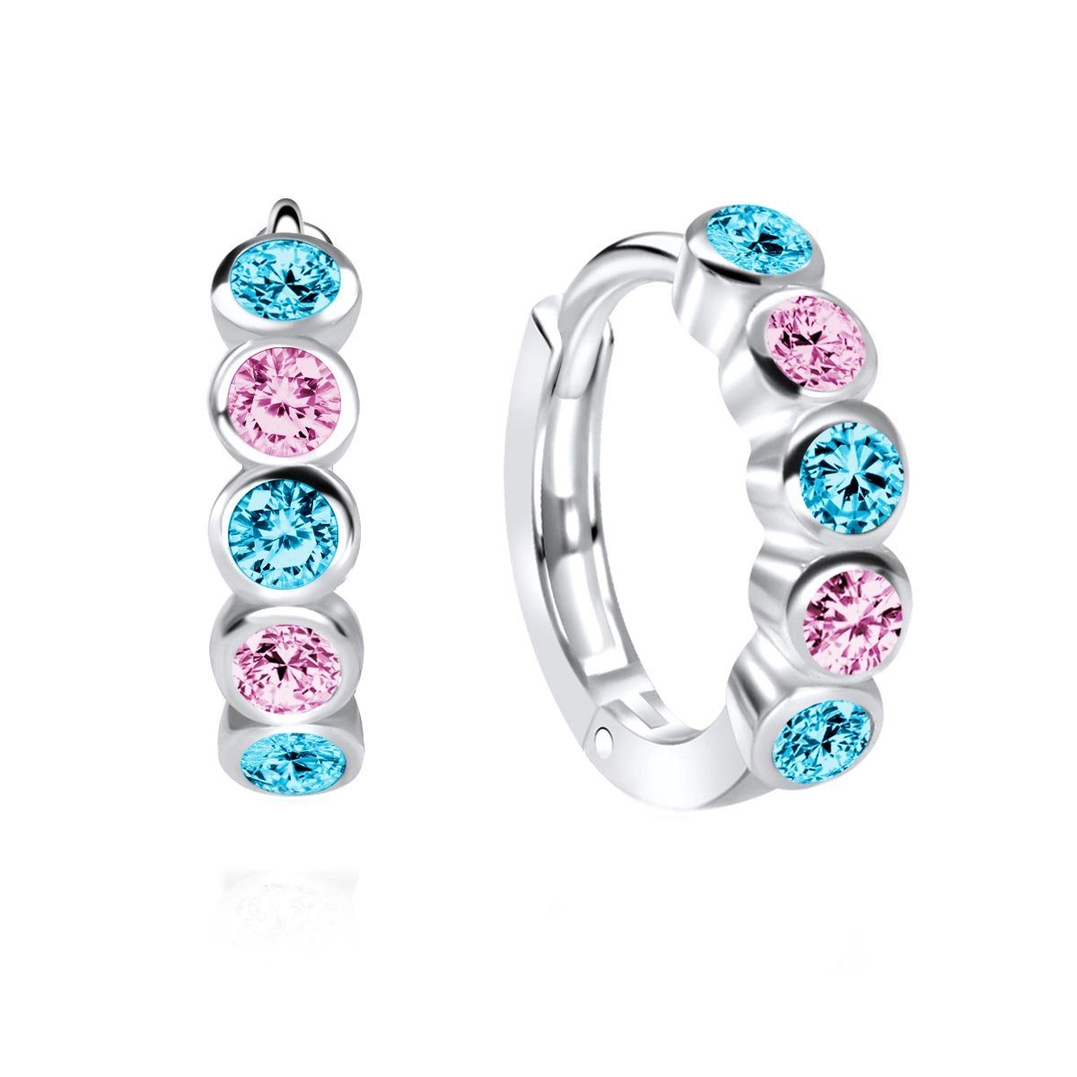 schmuck23 Sterling Silver Lever-Back Hoop Earrings for Women, Kids & Girls - Genuine 925 Silberschmuck