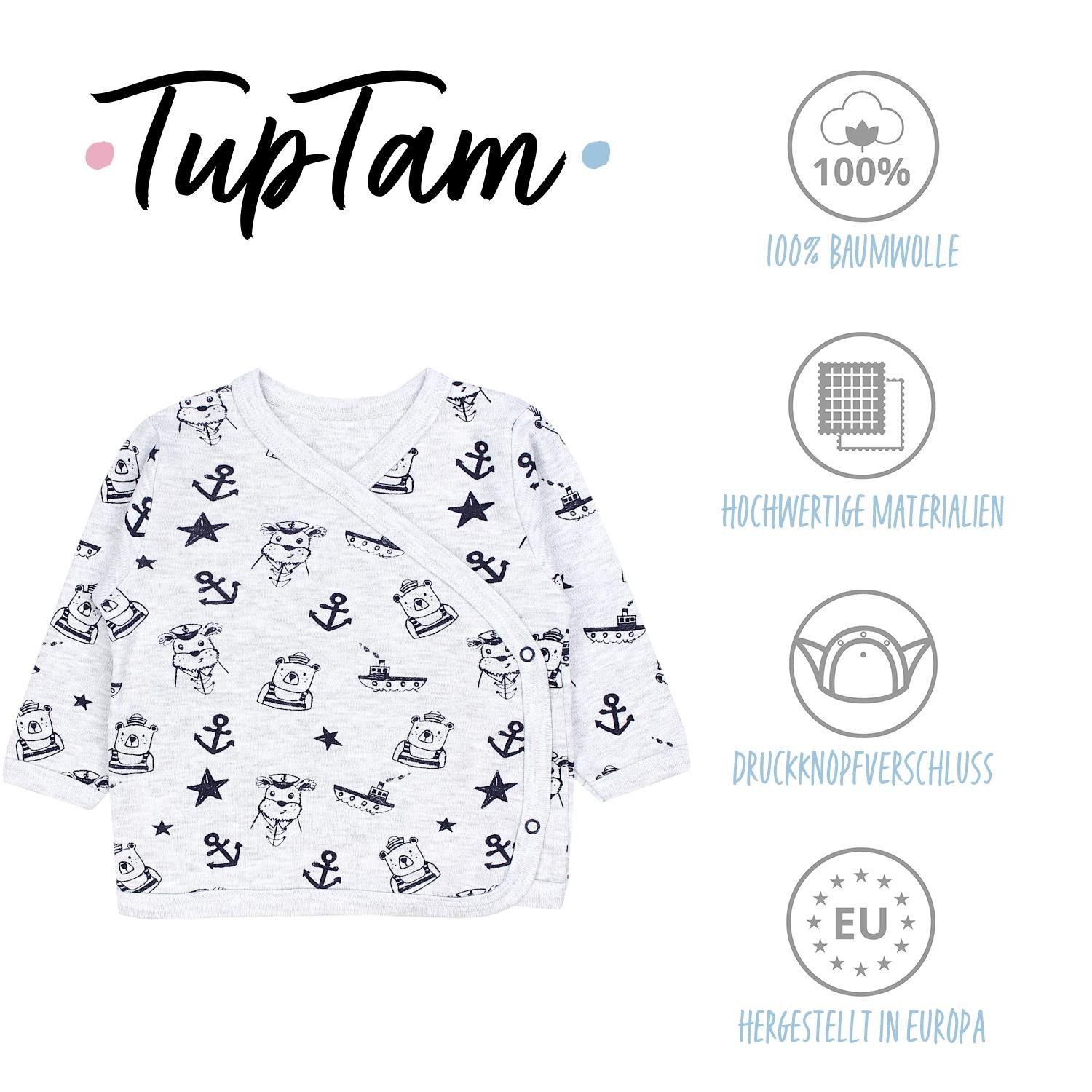 TupTam Wickelshirt TupTam Baby Jungen Langarm Wickelshirt Baumwolle 5er Set