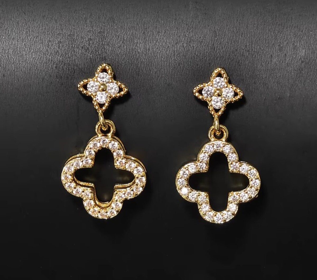 Lale Collection Clover & Bloom Earrings - Lucky Charm Gold & Green