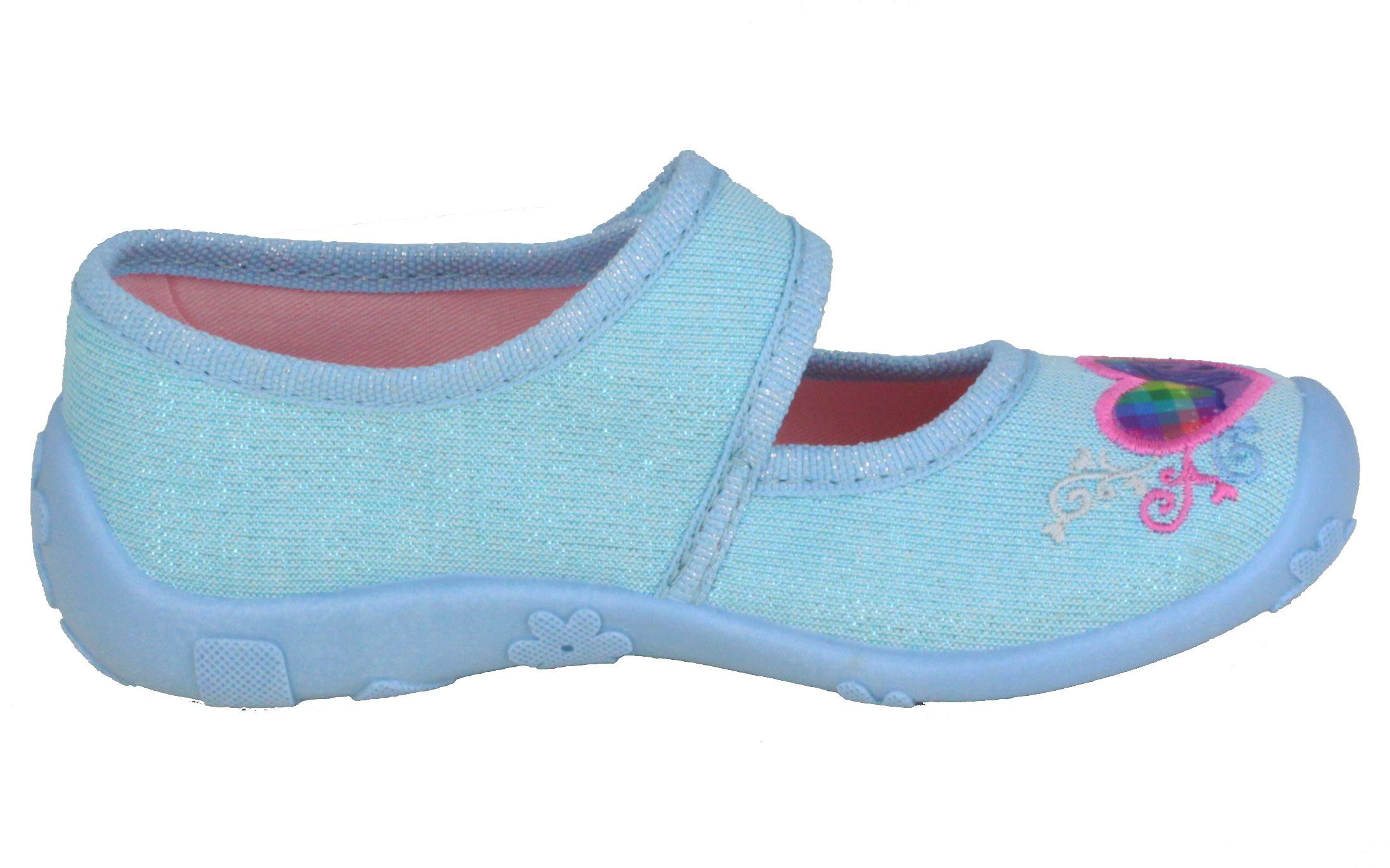 Beck Mädchen Pferd Hausschuh Ballerina mit Klettverschluss Beck Mädchen Pferd Hausschuh Ballerina mit Klettverschluss