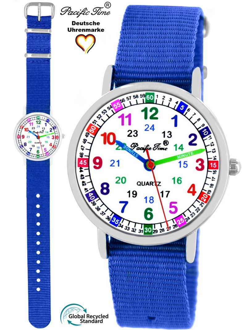 Pacific Time Children's Learning Quartz Watch - Interchangeable Strap & Fun Designs