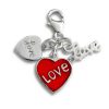 'schmuck23' Personalized Photo Charm - 925 Sterling Silver Heart Compatible with Pandora