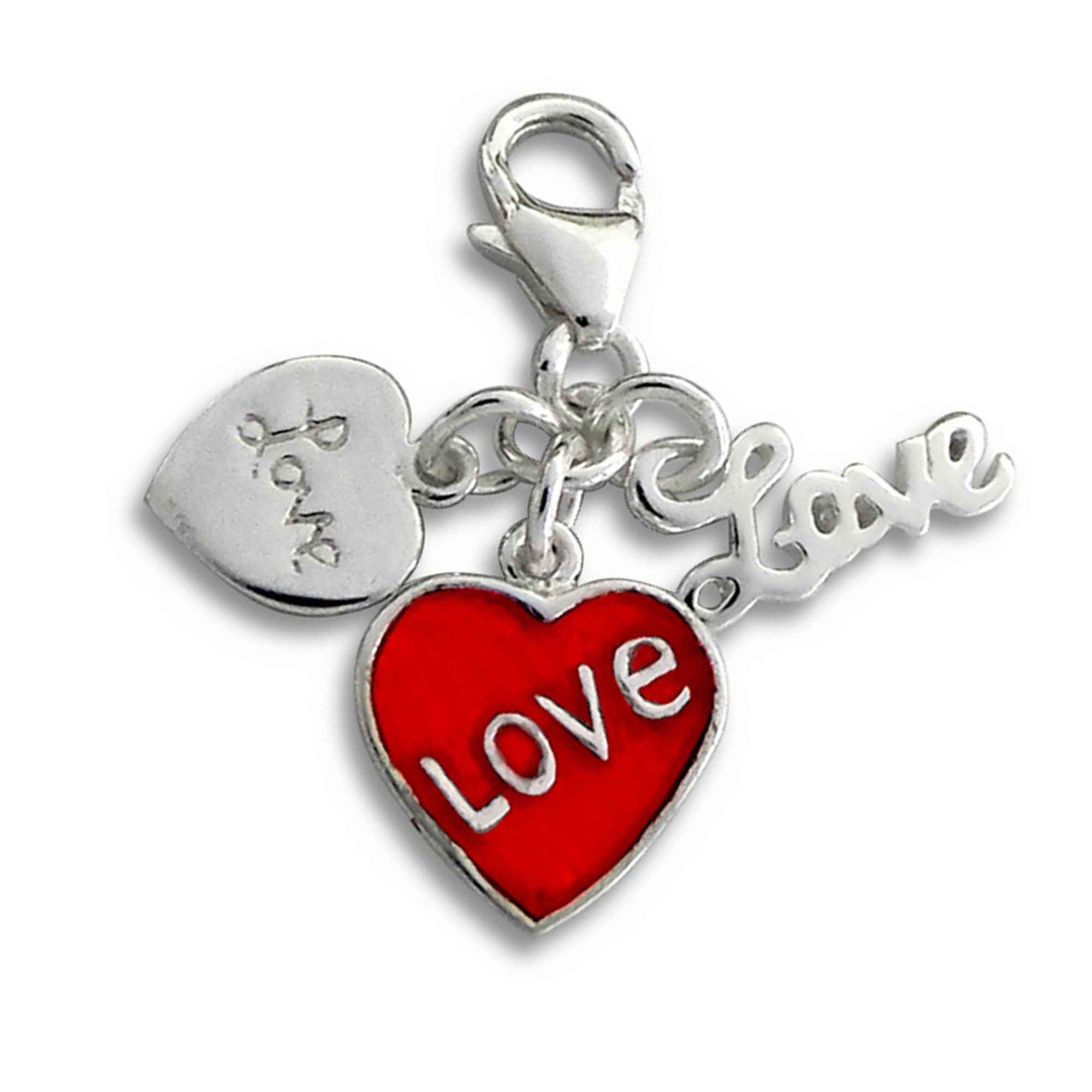 'schmuck23' Personalized Photo Charm - 925 Sterling Silver Heart Compatible with Pandora