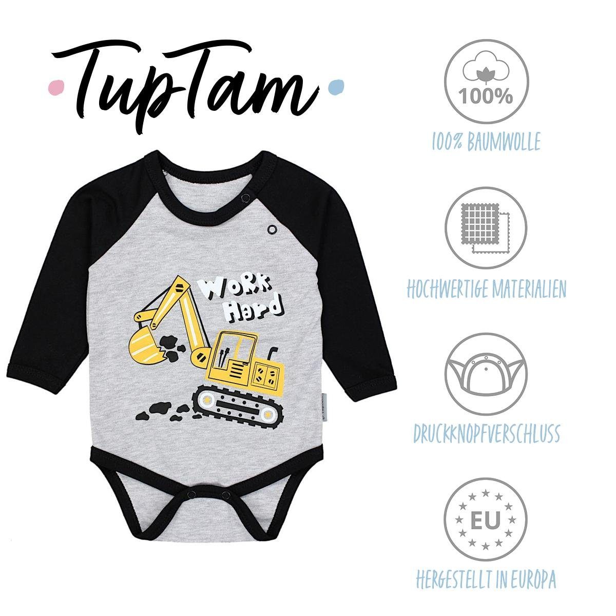 TupTam Langarmbody – TupTam Jungen Baby Body Langarm Unifarben 5er Pack