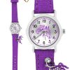 Pacific Time Children's Quartz Watch - Horse Motif & 2 Textile Straps