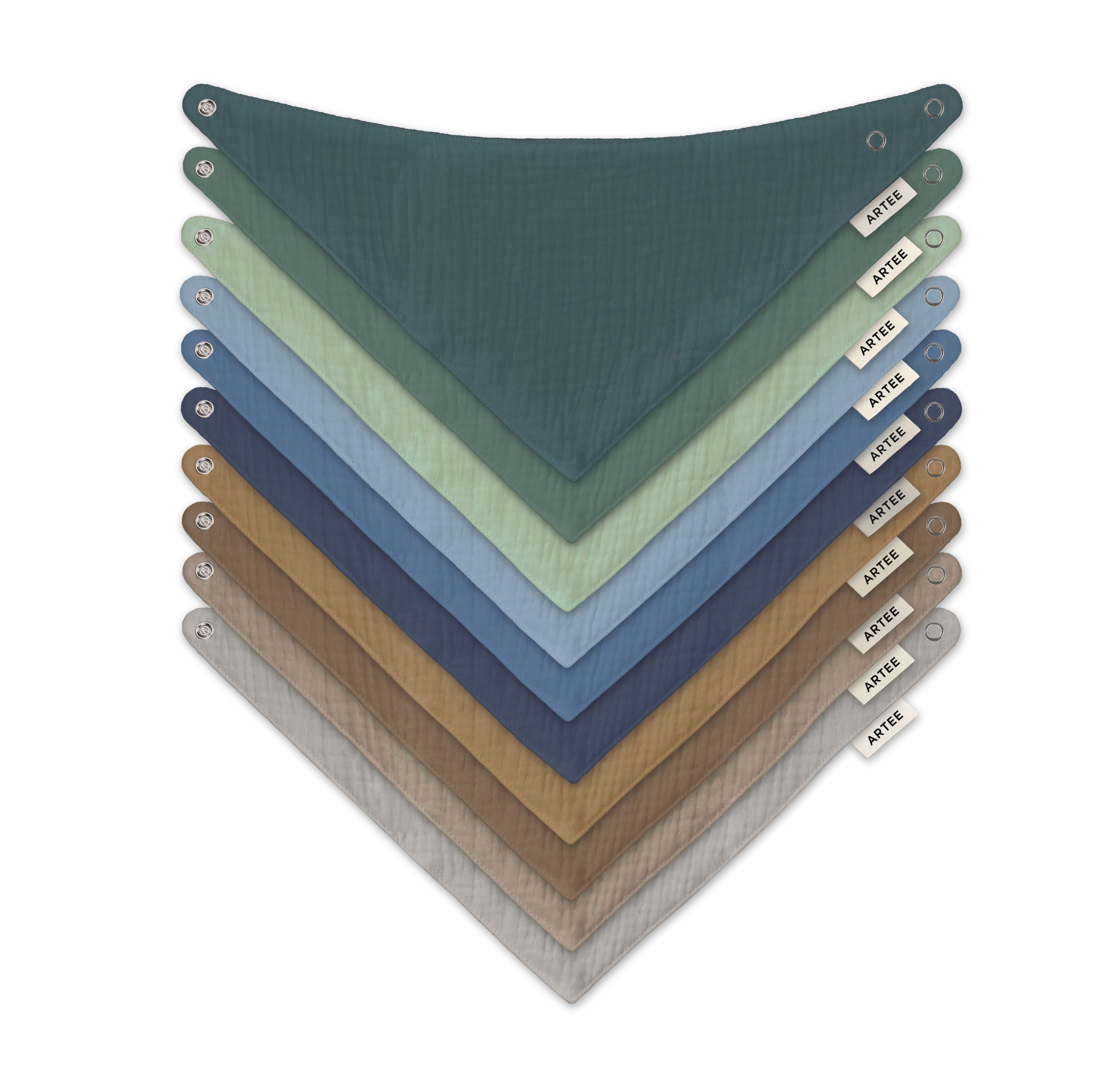 Artee Little Dutch Muslin Bib Set | Soft Organic Cotton Baby Bibs 0-18 Months