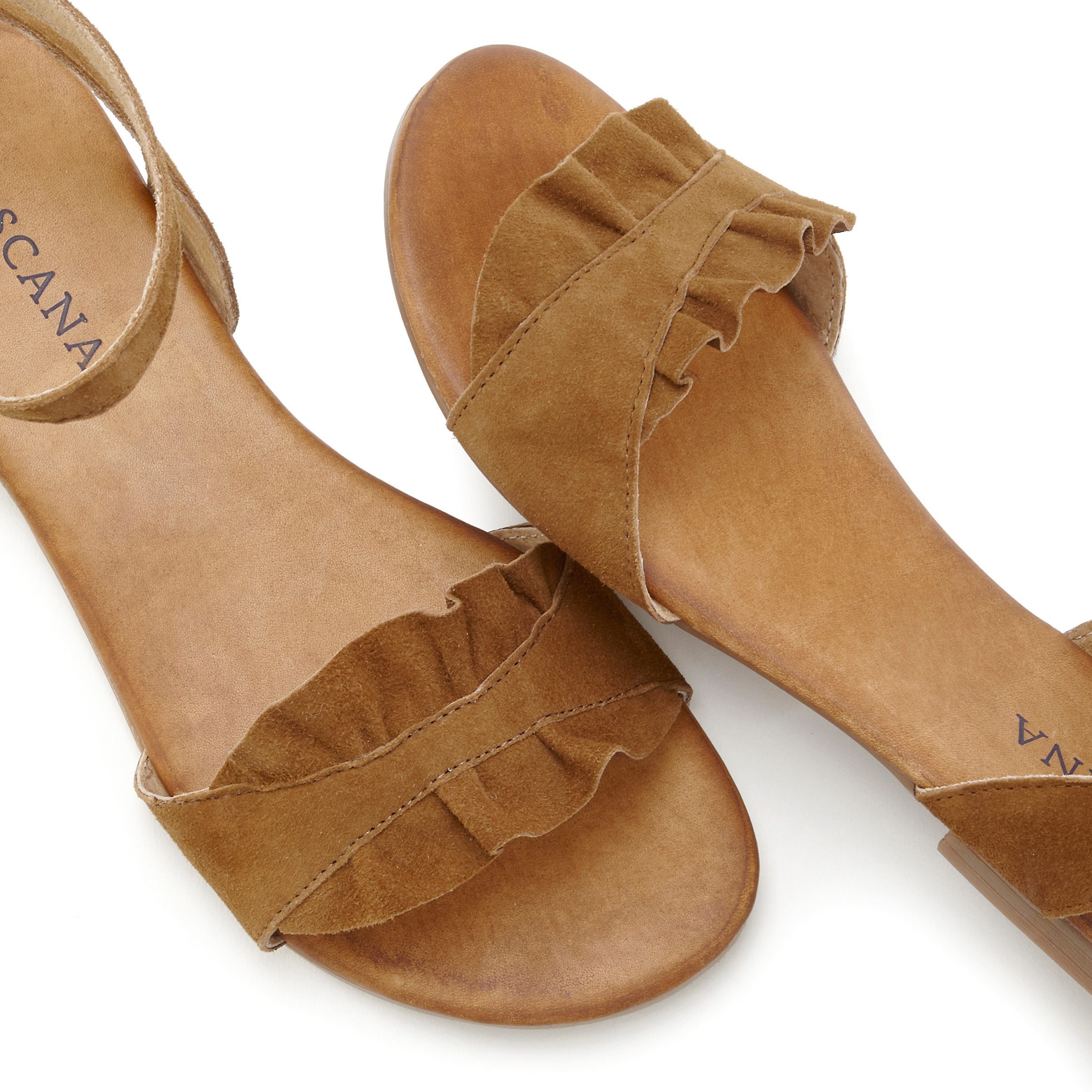 LASCANA Damen Sandalen: Sommerliche Eleganz aus Leder mit Blumen LASCANA Damen Sandalen: Sommerliche Eleganz aus Leder mit Blumen