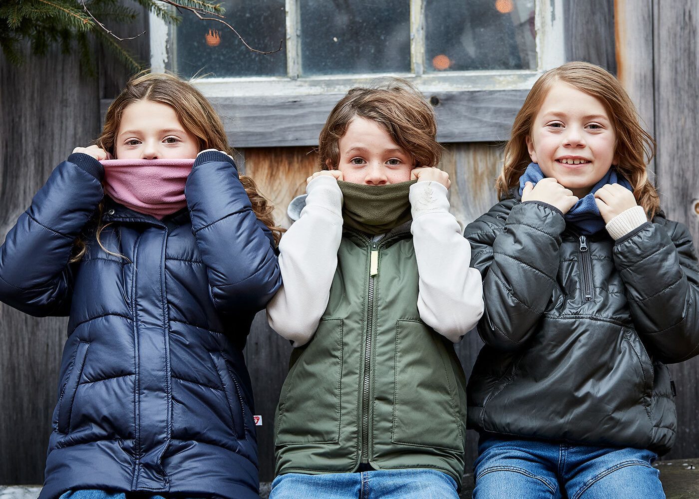 MAXIMO Loop KIDS-Multifunktionstuch Saisonfarben