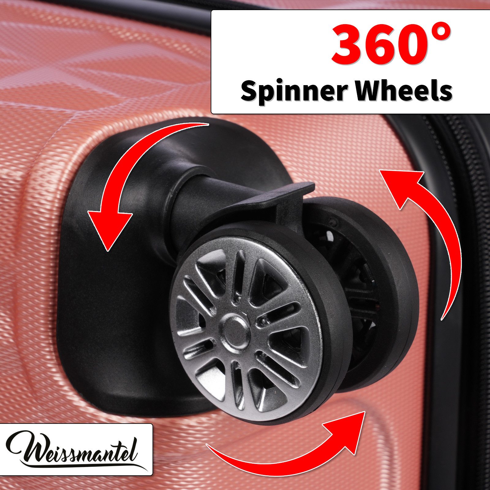 Weissmantel Kofferset 5er Koffern Set Hartschalenkoffer - Handgepäck, Mittelgroße & XL Reisekoffer Weissmantel Kofferset 5er Koffern Set Hartschalenkoffer - Handgepäck, Mittelgroße & XL Reisekoffer