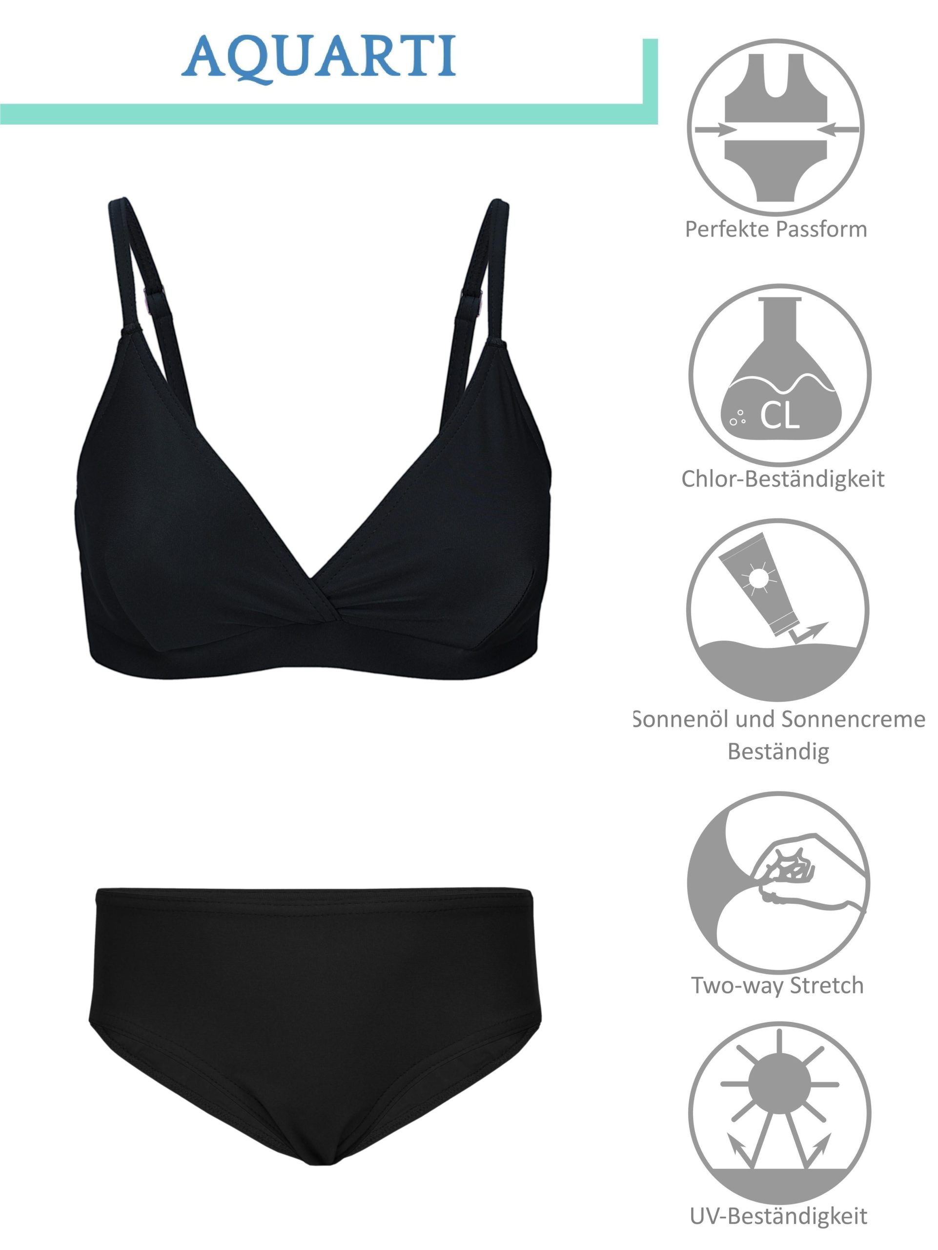 Aquarti Girls' Bikini Set - Mermaid or Stripe Design