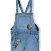 MINOTI Girls' Jeans Bib Overalls - Denim Dungarees (12m-8y)