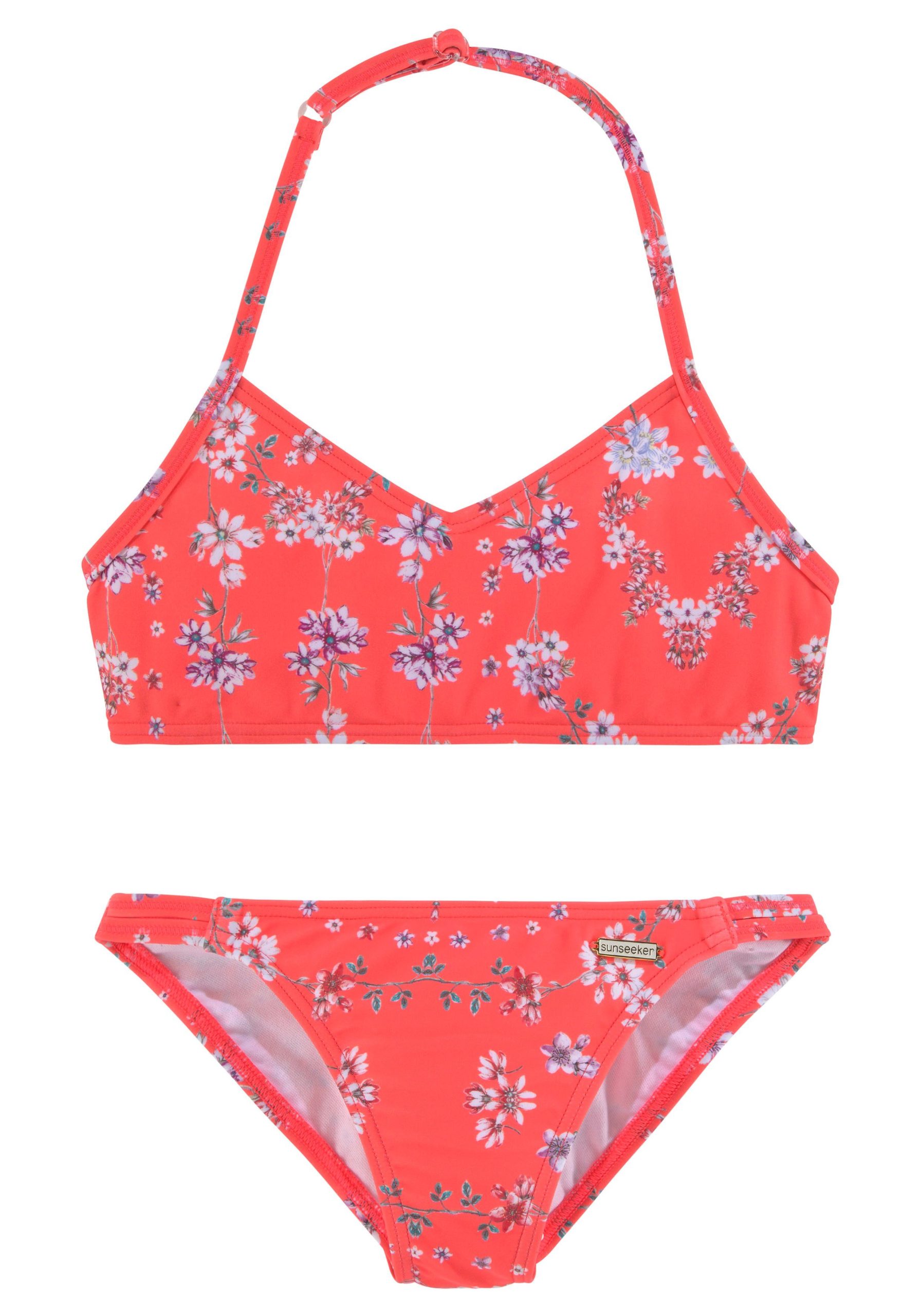 Sunseeker Ditsy Kids Bustier Bikini - Floral Print - Girls Swimwear