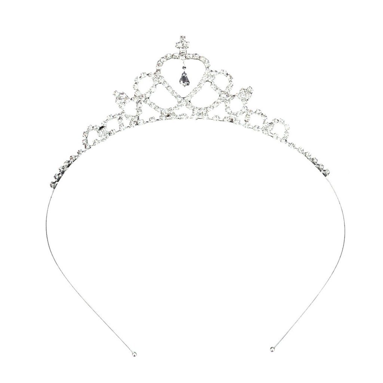 Kataras Diadem Zubehör JGA Diadem für Kinder, Damen in Herz Form, Haarreif, Fasching, Karneval, Krone, Mädchen, Prinzessinen, Hochzeit