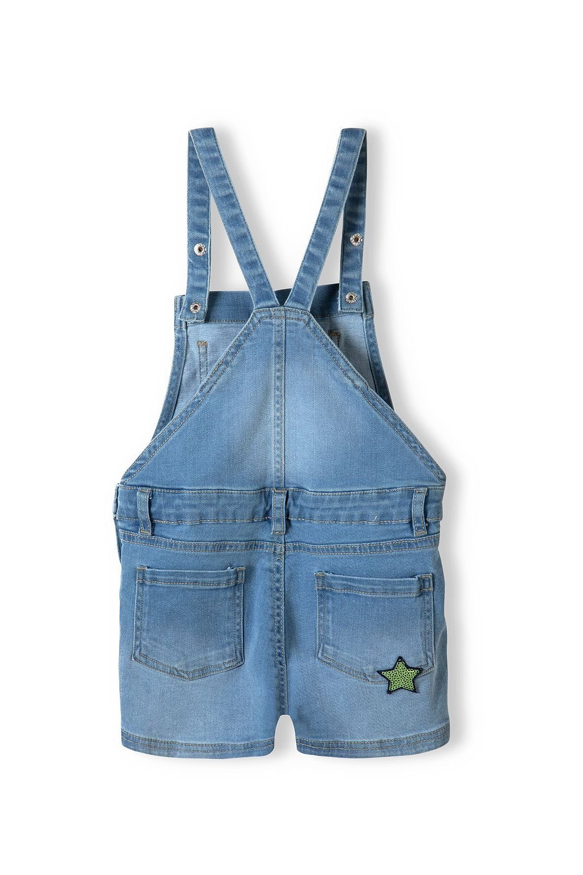 MINOTI Girls' Jeans Bib Overalls - Denim Dungarees (12m-8y)
