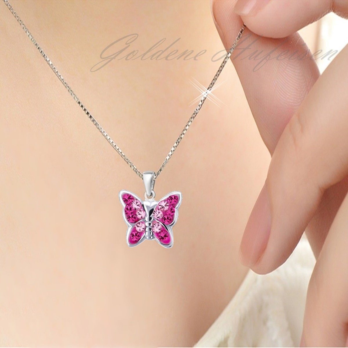 Goldene Hufeisen Kette Mädchen – Silber 925 | Order-and-Smile.de