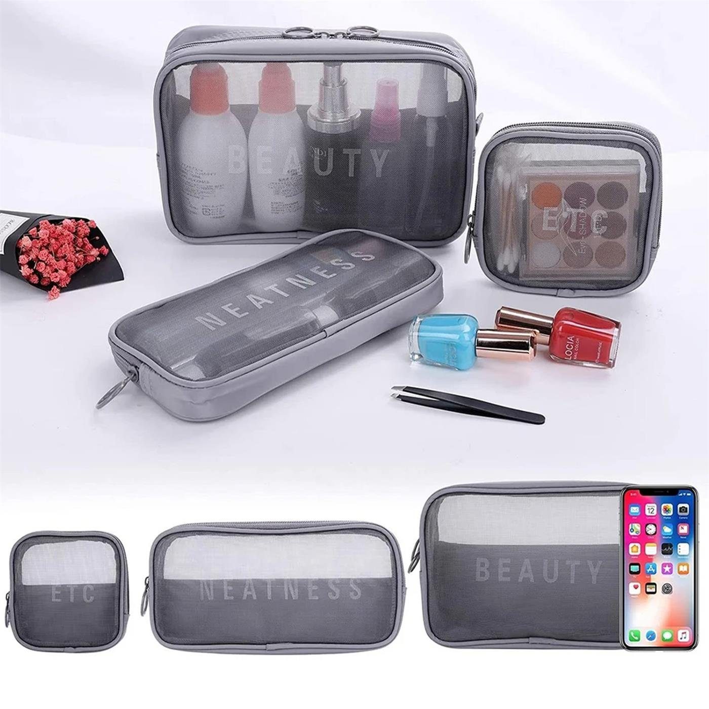 VERCO 3-Piece Cosmetic & Toiletry Bag Set - Travel Makeup Case VERCO 3-Piece Cosmetic & Toiletry Bag Set - Travel Makeup Case