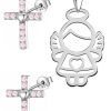 Limana Sterling Silver Girls' Jewelry Set – Angel Necklace & Earrings (925 Silver)