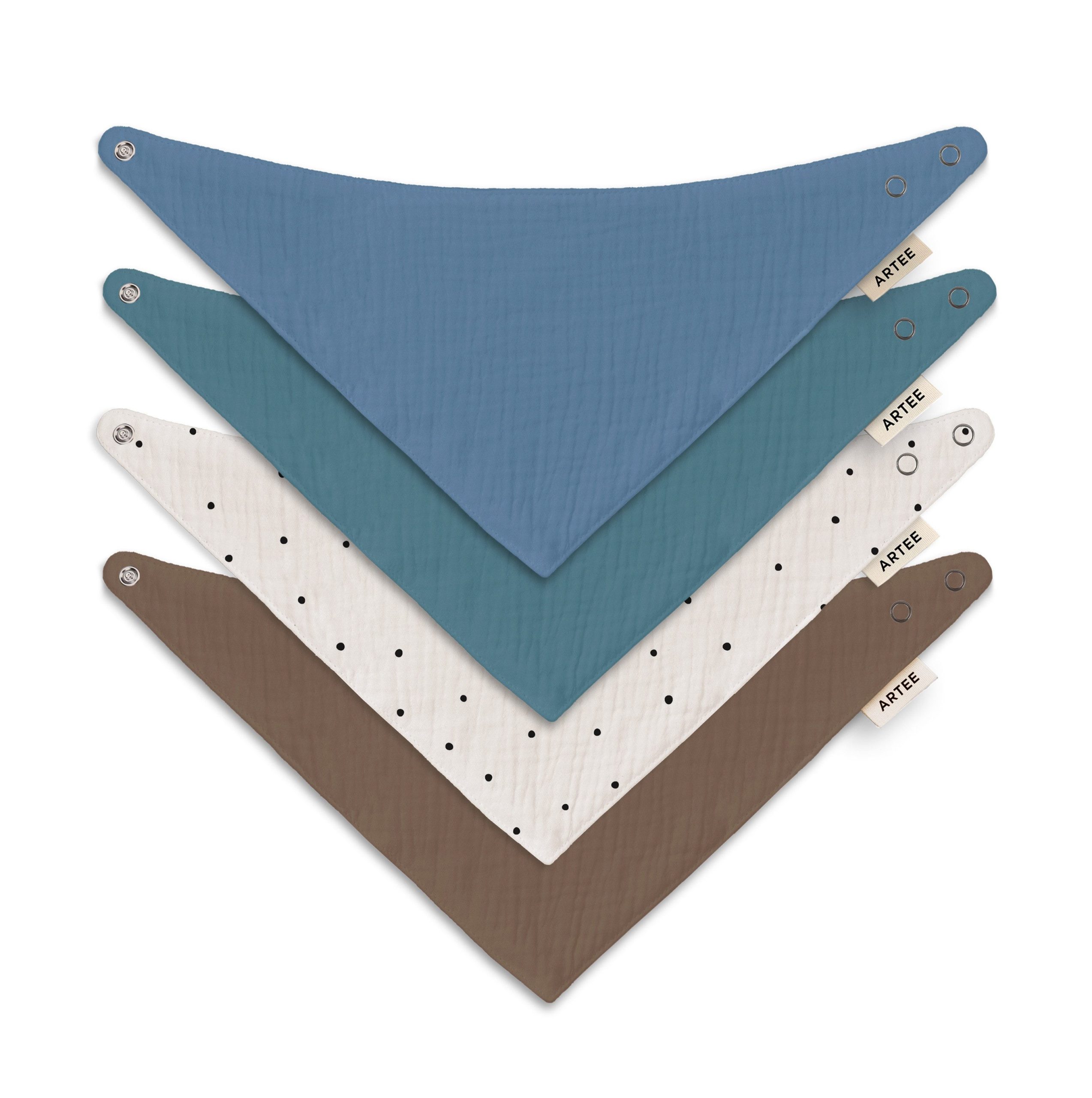 Artee Little Dutch Muslin Bib Set | Soft Organic Cotton Baby Bibs 0-18 Months