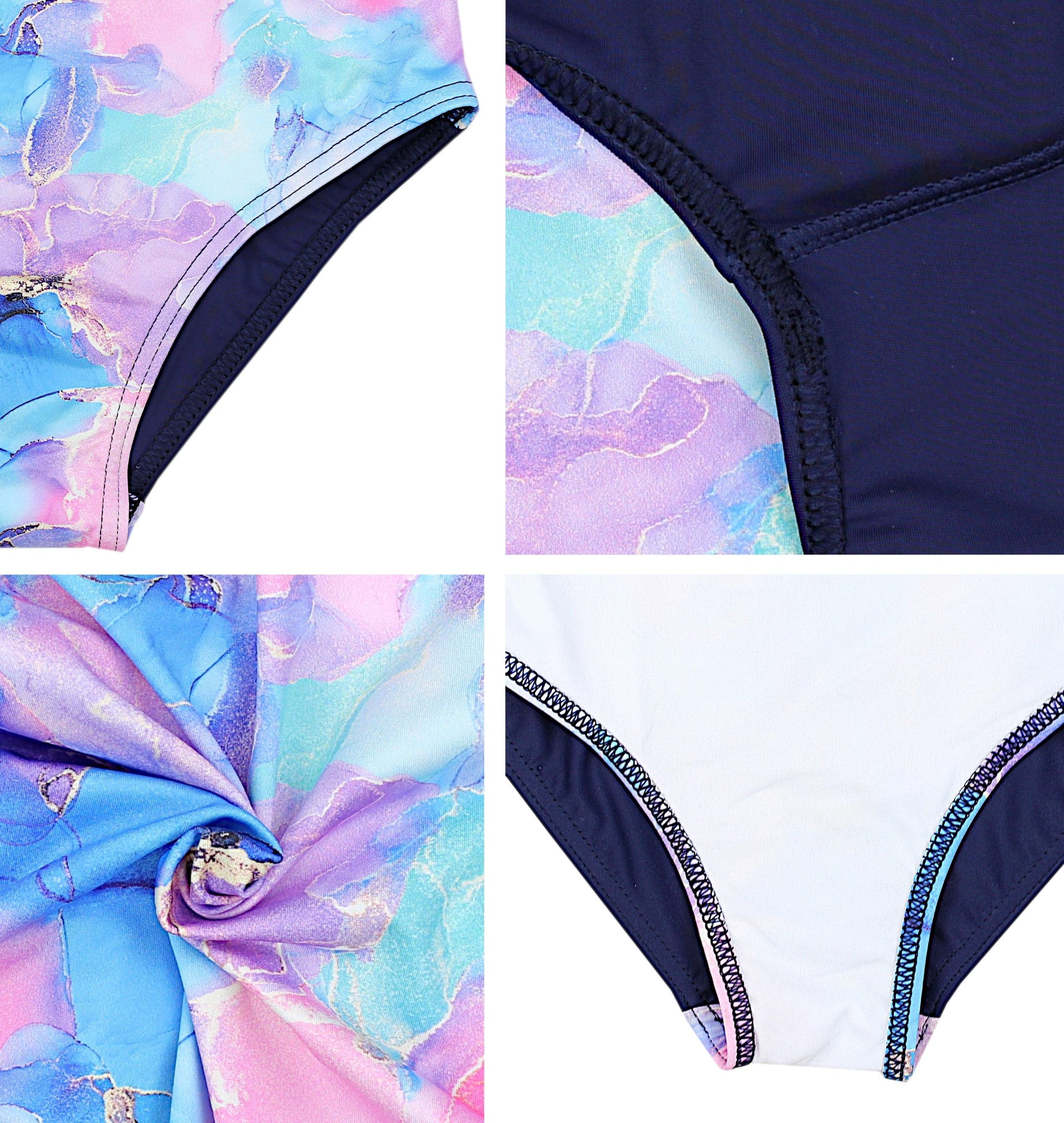 Aquarti Mädchen Sport Schwimmanzug mit Ringerrücken Print Aquarti Mädchen Sport Schwimmanzug mit Ringerrücken Print