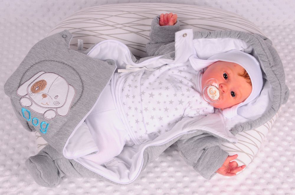 La Bortini Baby Snowsuit Pram Suit Transition Overall in Grey La Bortini Baby Snowsuit Pram Suit Transition Overall in Grey