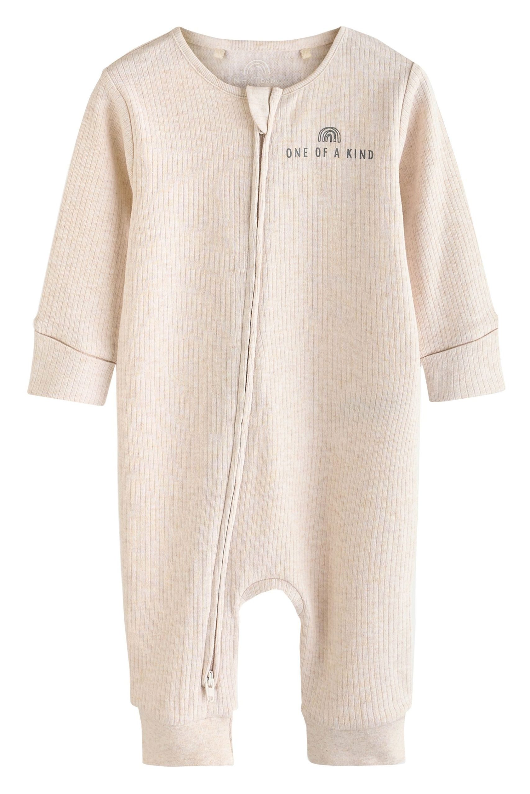 Next Baby Sleepsuits 3-Pack - Fleece & 2-Way Zip - Star Design Next Baby Sleepsuits 3-Pack - Fleece & 2-Way Zip - Star Design