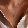 Inilbran Punk Crystal Cross Necklace - Gothic Jesus Cross Choker