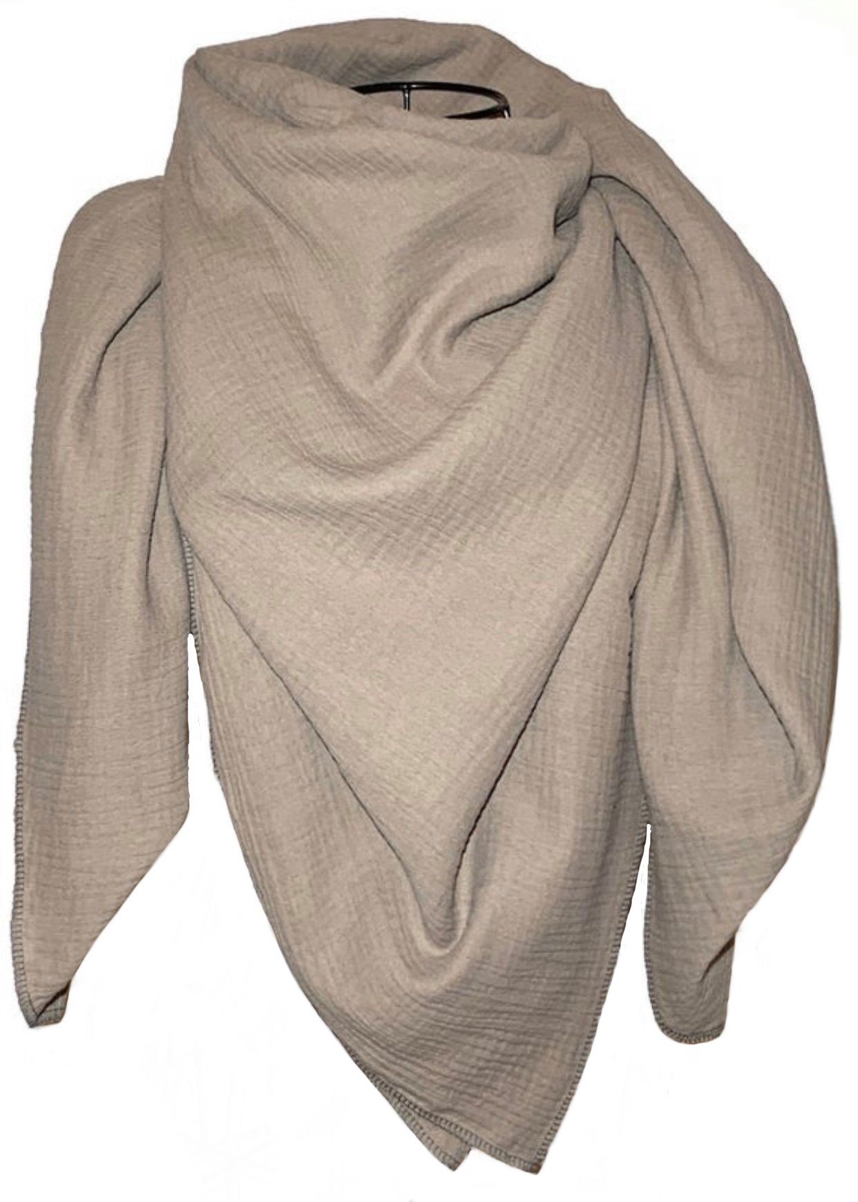 nadycat XXL Muslin Scarf - Handcrafted Comfort & Style (UNI Taupe)