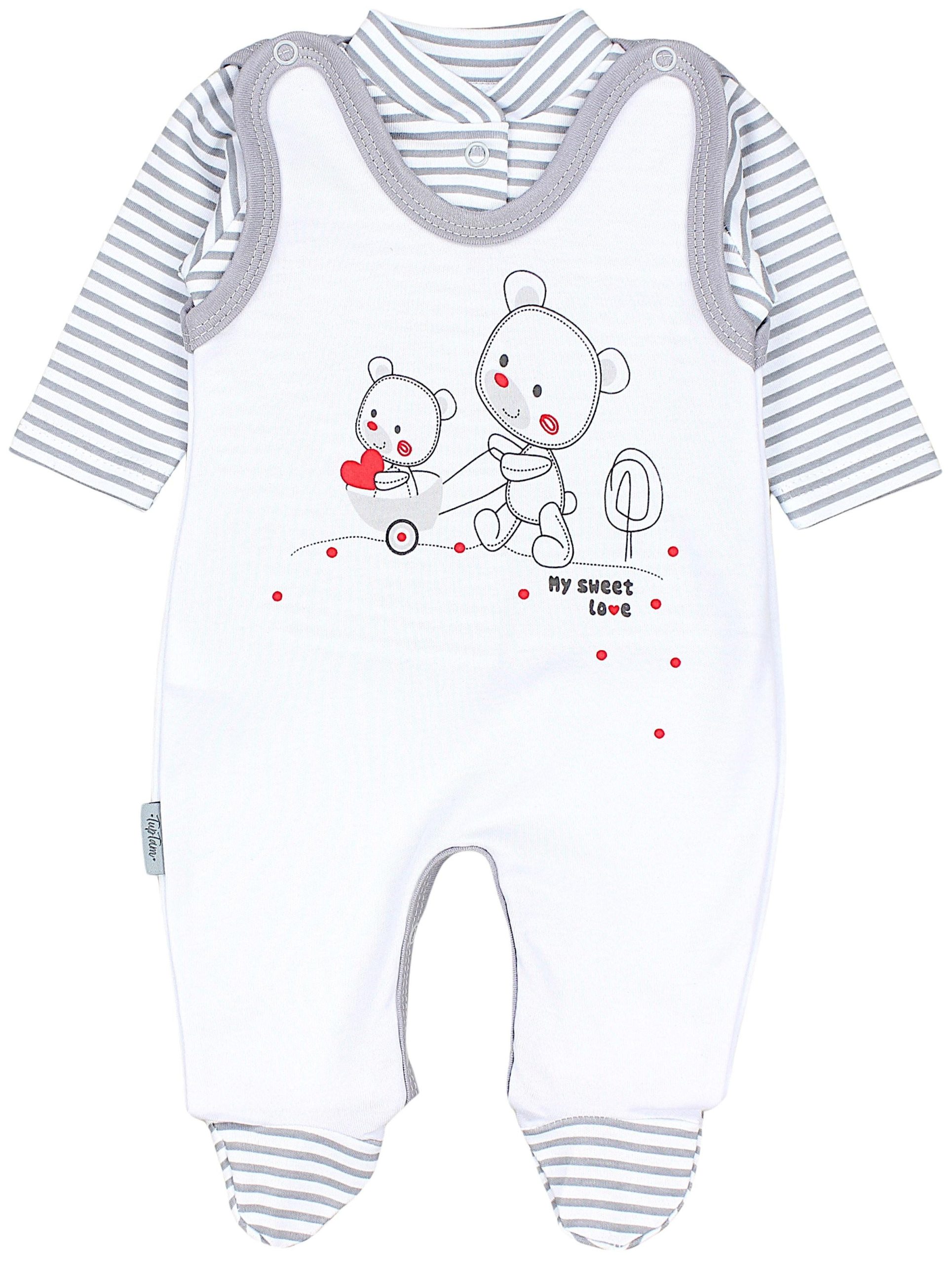 TupTam Baby Romper Set - Organic Cotton Animal Print & 'I Love Mum' - Girl & Boy