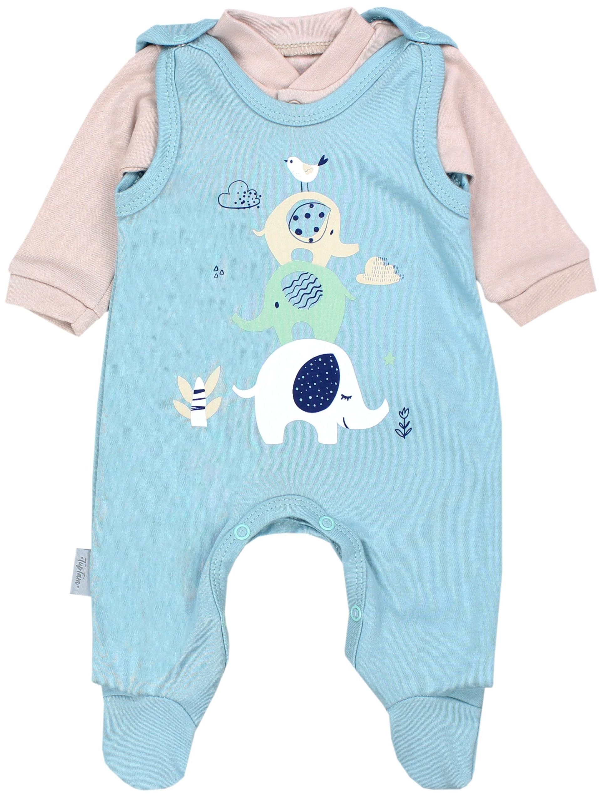 TupTam Baby Romper Set - Organic Cotton Animal Print & 'I Love Mum' - Girl & Boy