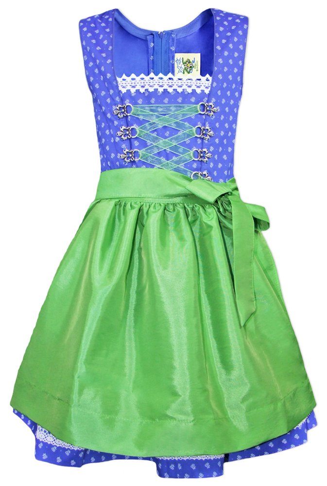 Isar-Trachten 'Stefanie' Youth Dirndl - Blue & Green