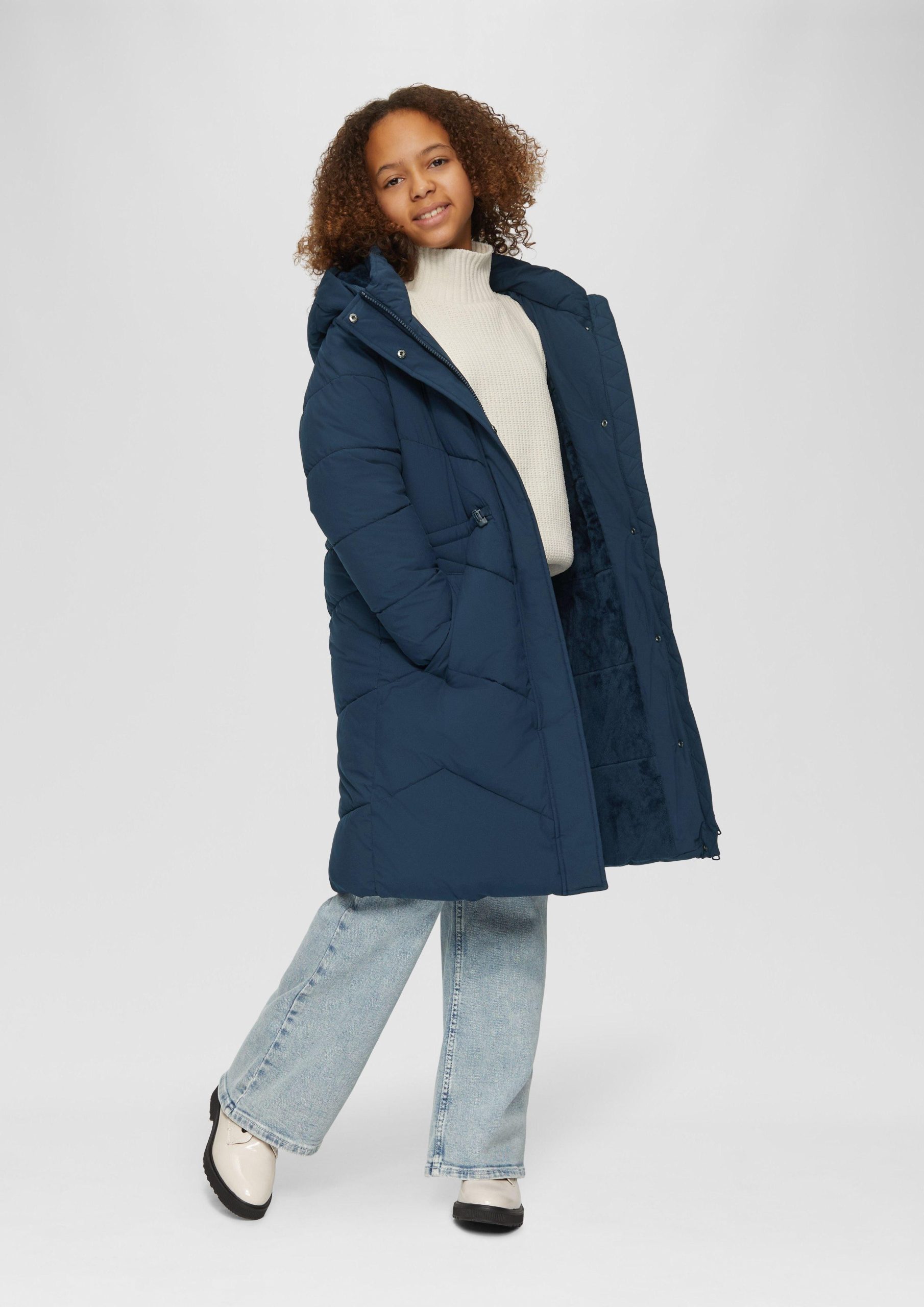 s.Oliver Funtionsmantel: Steppmantel mit Fleecefutter & 2-Wege-Reißverschluss