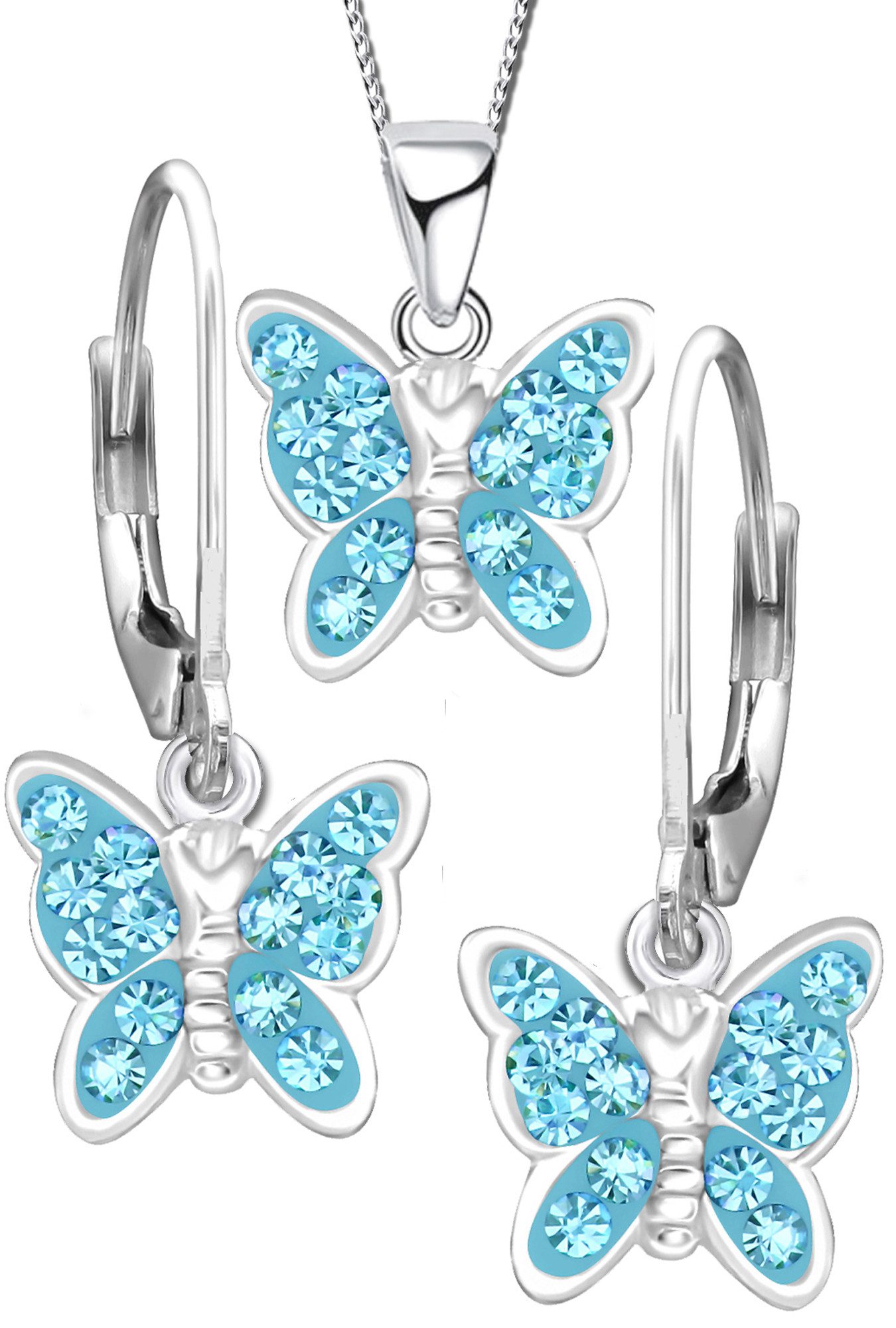 Limana OhrstecKer-Set 925 Silber Einhorn Pferde Schmetterling Kinderohrringe Kinderschmuck, Glitzer | Preisvergleich | DeutschlandCard