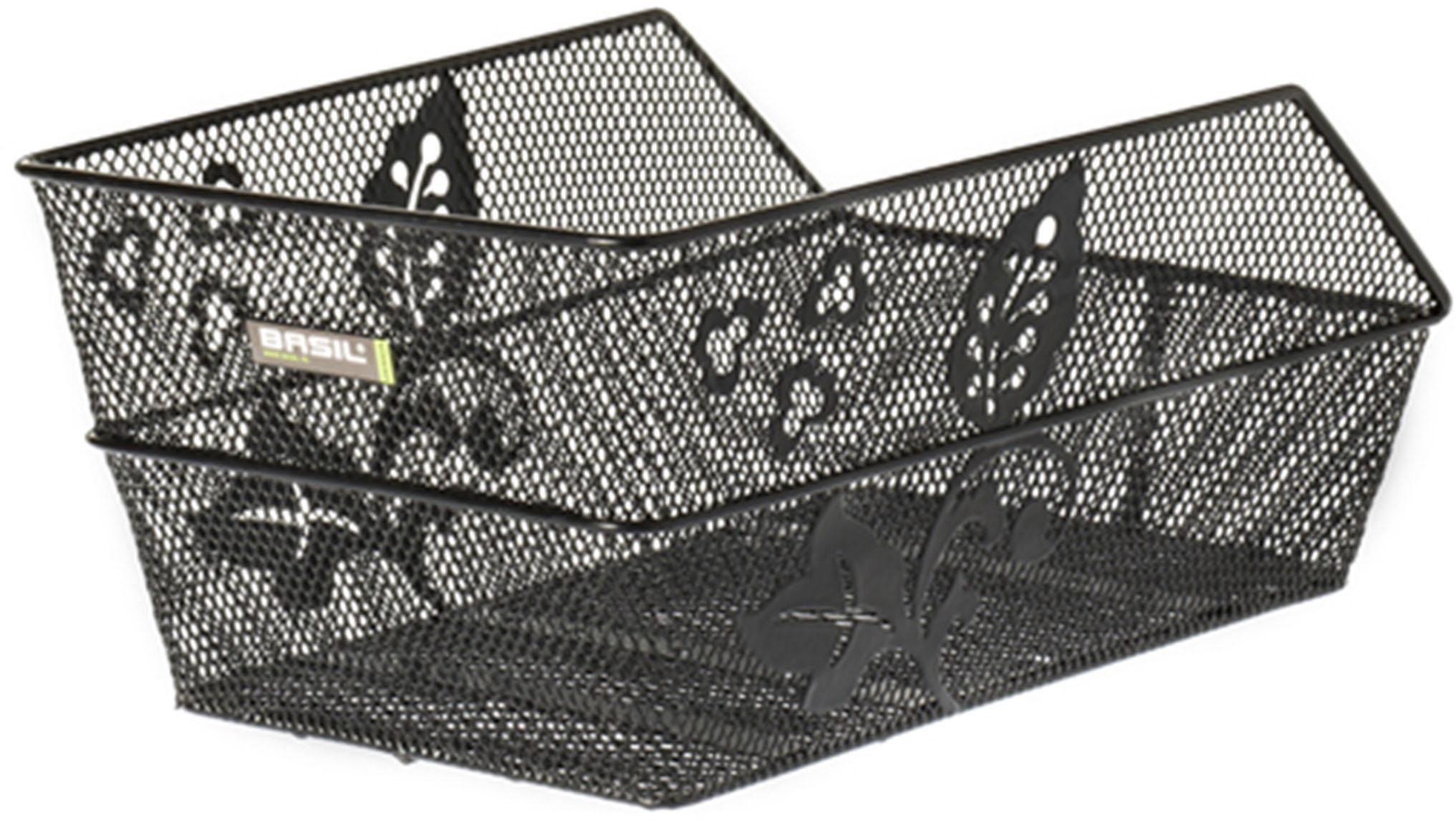 Basil Cento Flower Rear Bike Basket - Floral Design, Durable Mesh