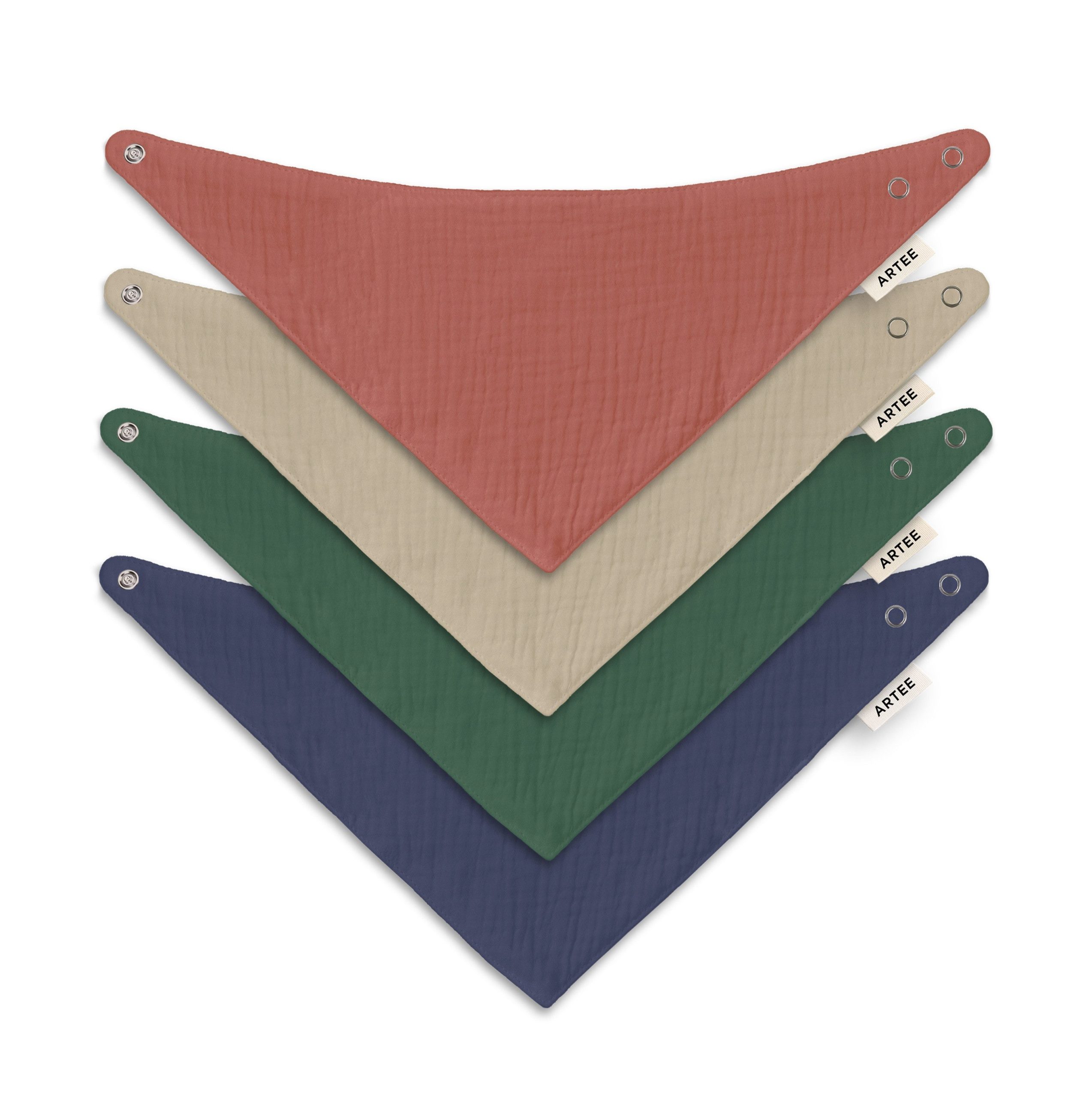 Artee Little Dutch Muslin Bib Set | Soft Organic Cotton Baby Bibs 0-18 Months