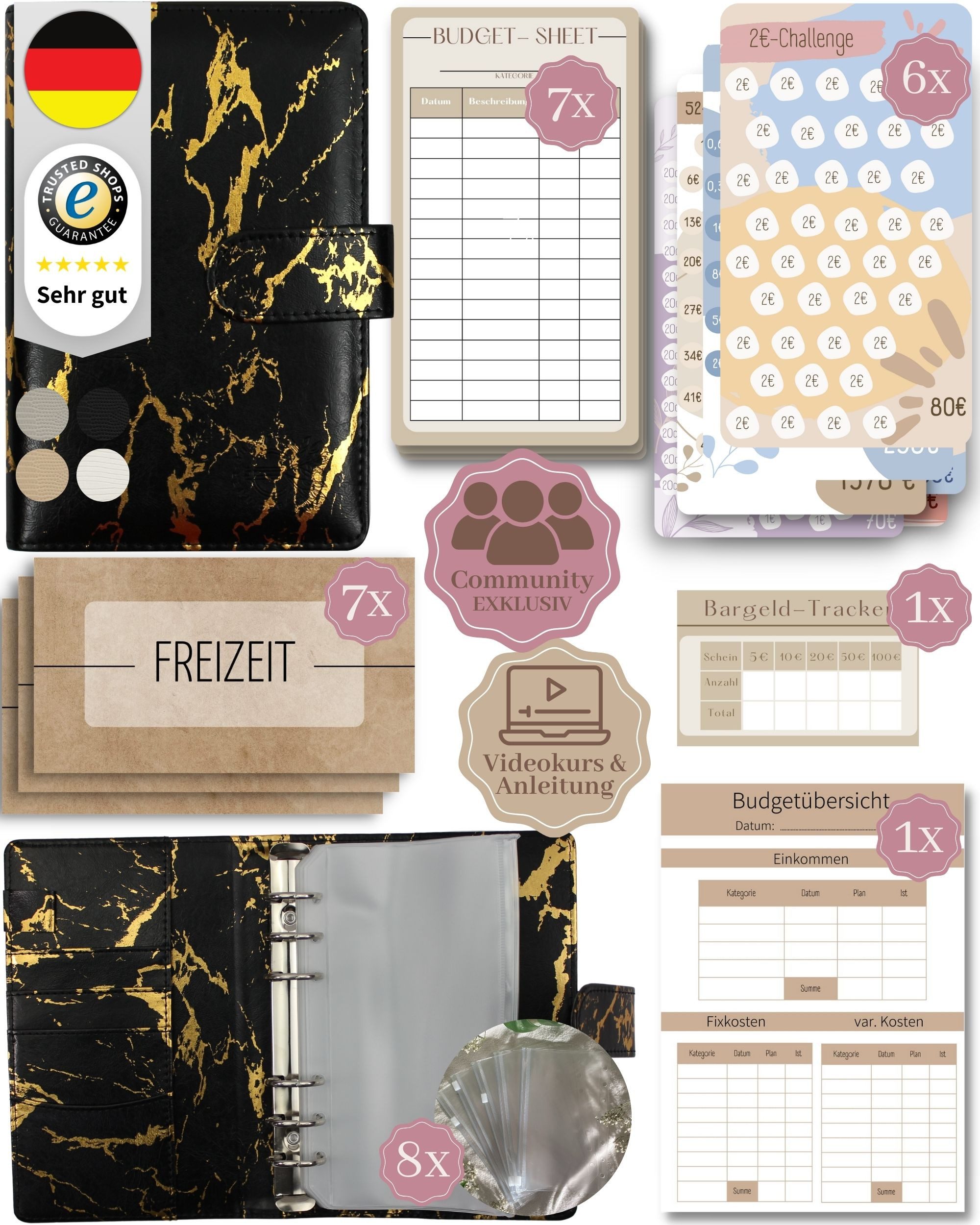 BeginnerBudget Ringbuchmappe: Envelope System Budget Planner Starter Kit