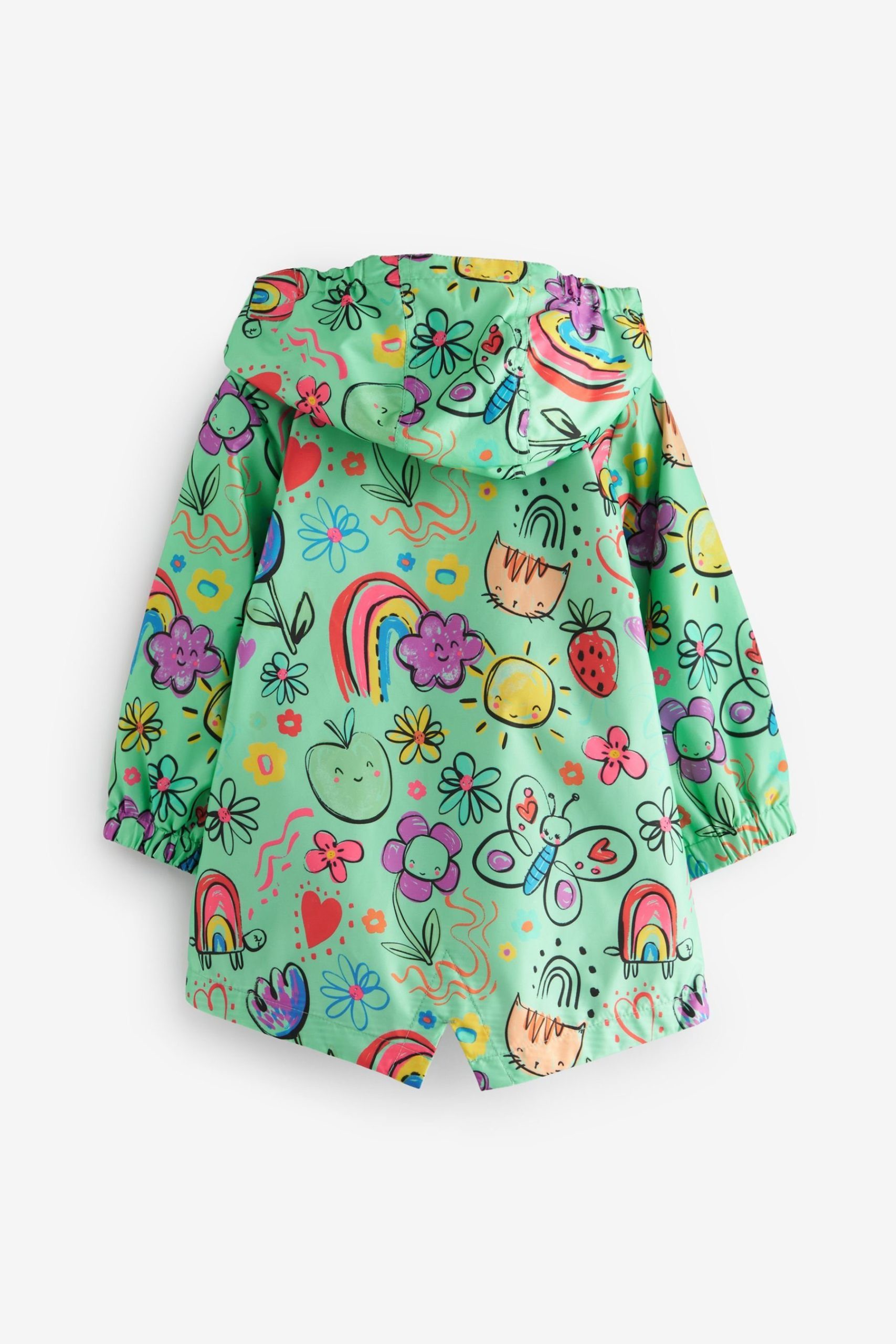 Next Regular Fit Rain Jacket - Water-Resistant Print Design