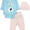 TupTam Baby Essentials Package - Unisex Long Sleeve Bodysuit, Pants & Hat Set