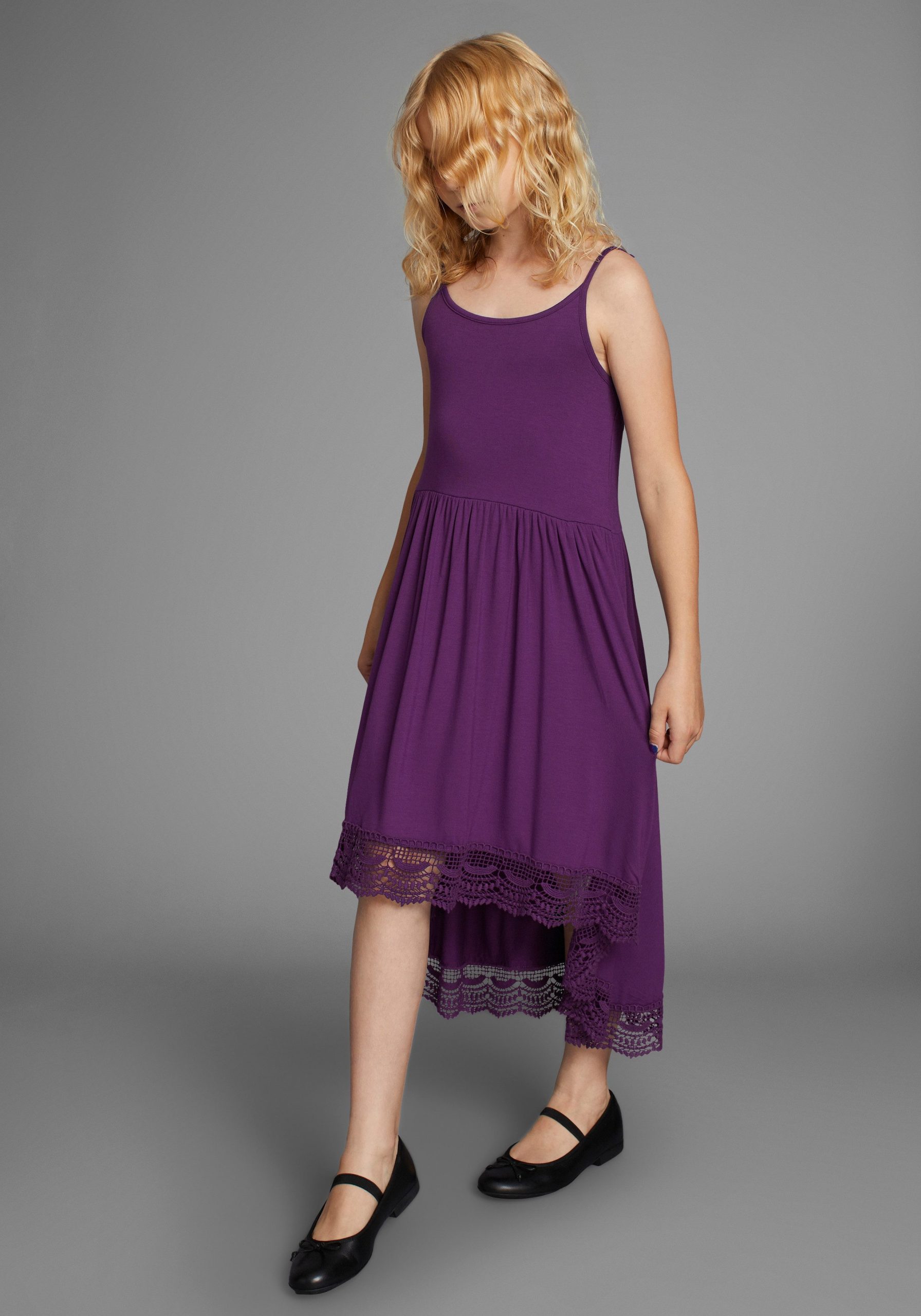 Kidsworld Jerseykleid - Spaghettikleid aus Viskose luftiges Jerseykleid, knielange