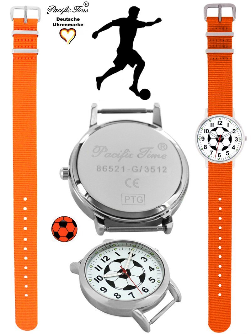 Pacific Time Quarzuhr Kinder Armbanduhr Fußball Wechselarmband, Mix und Match Design