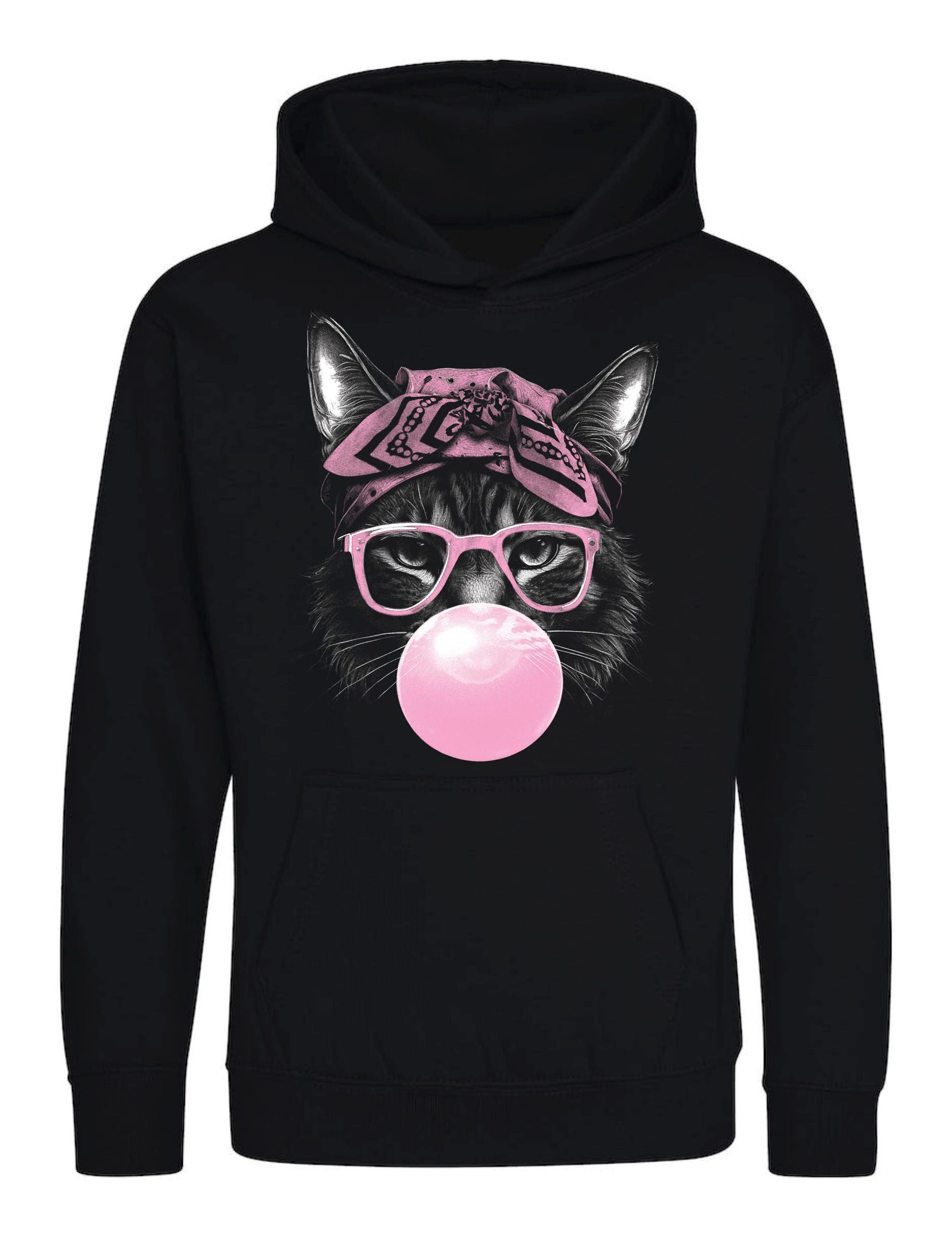 Youth Designz Cool Cat Glasses Kids Hoodie - Playful Cat Design