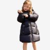 Next Kids' Water-Resistant Padded Jacket with Faux Fur Hood - Black
