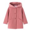 suebidou Fleece Mantel: Mädchen Übergangsjacke mit Kapuze & Fell – Alto Rosa